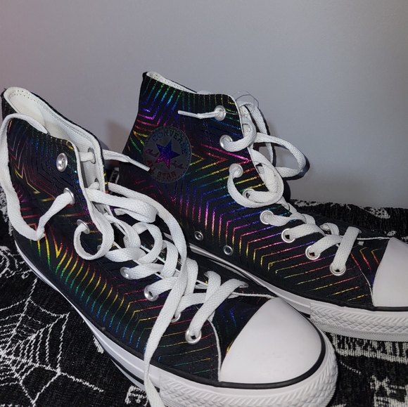 Converse CTA'S Exploding Stars High Top Sneakers - Picture 3 of 7